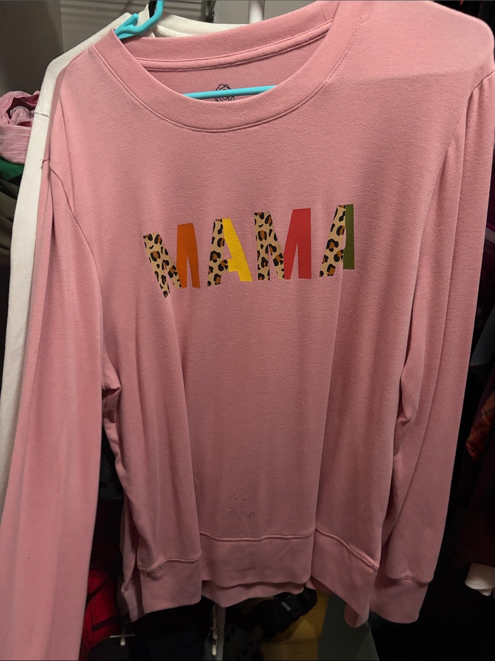 Pink 'MAMI' Graphic Pajama Top